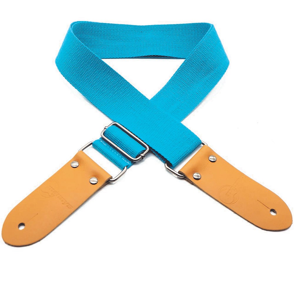 light blue guitar strap