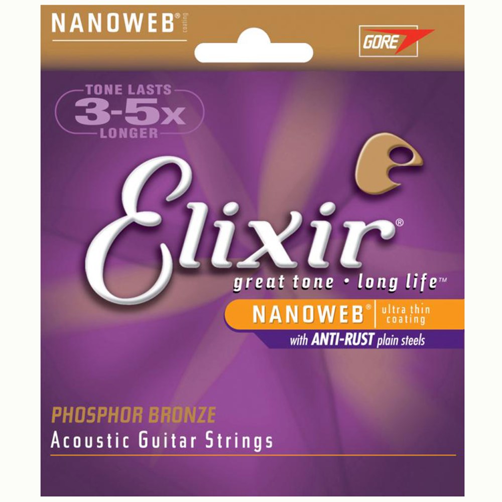 Elixir nanoweb nickel plated steel pack Light 10-46 x3