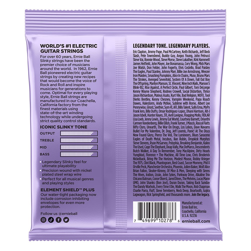 Ernie Ball Ultra Slinky Nickel Wound Electric Guitar Strings 10