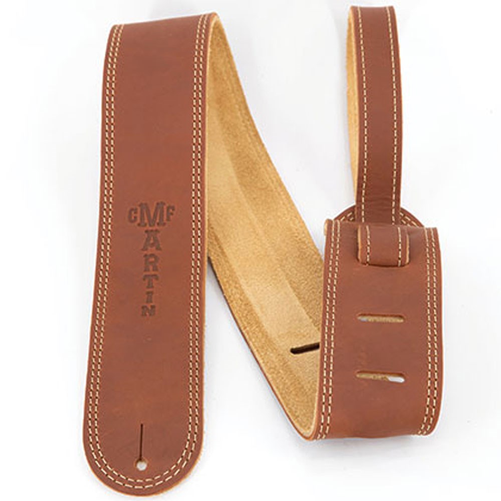 Martin Brown Ball Glove Leather Guitar Strap | Guitar Straps - Mannys Music  // Mannys Music