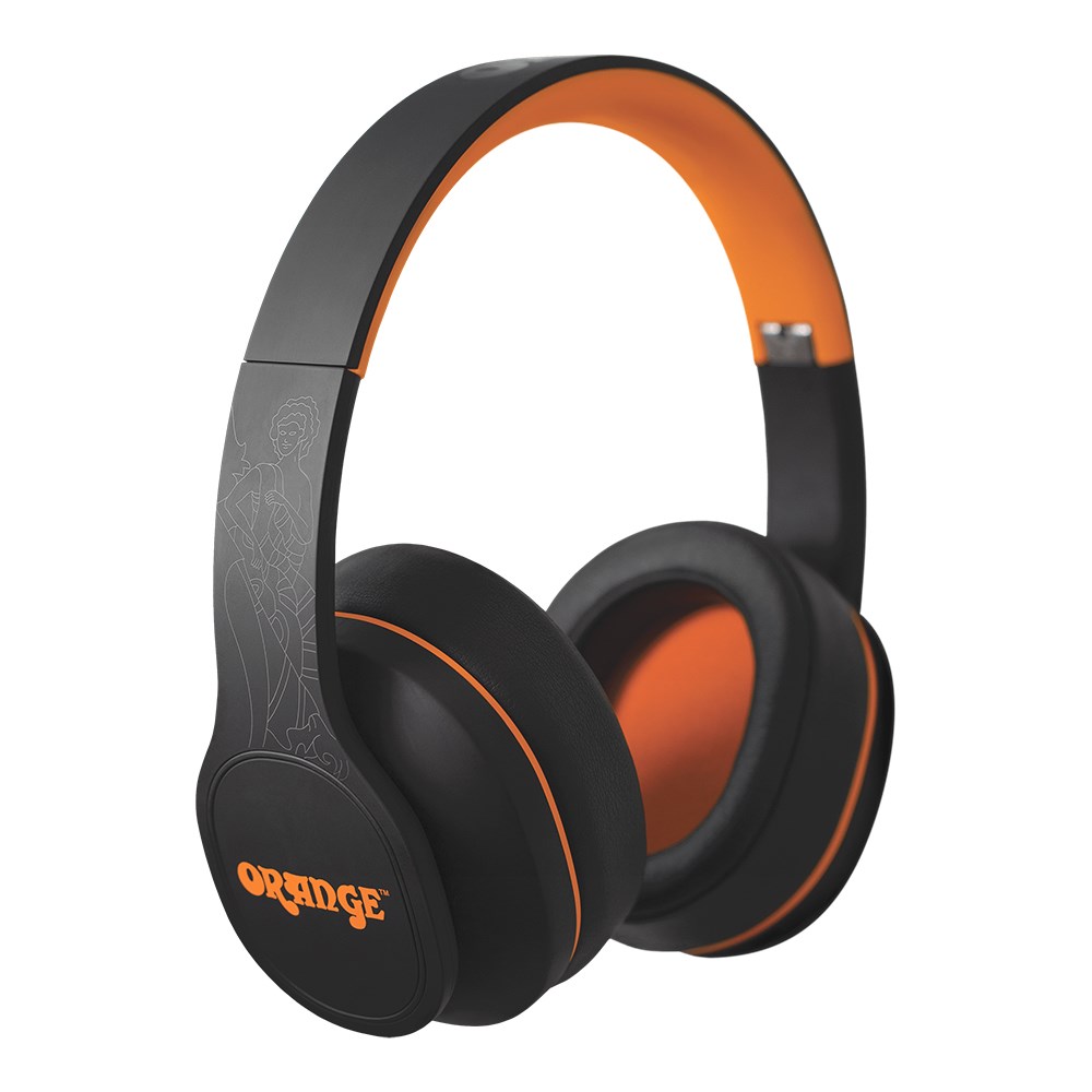 Orange Crest Edition MKII Wireless Over Ear Headphones w Bluetooth