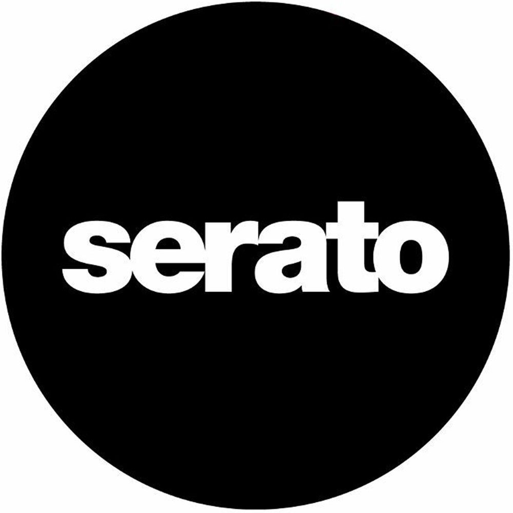 Serato Butter Rug 12 Slipmats (Black w/ White Logo) - Pair