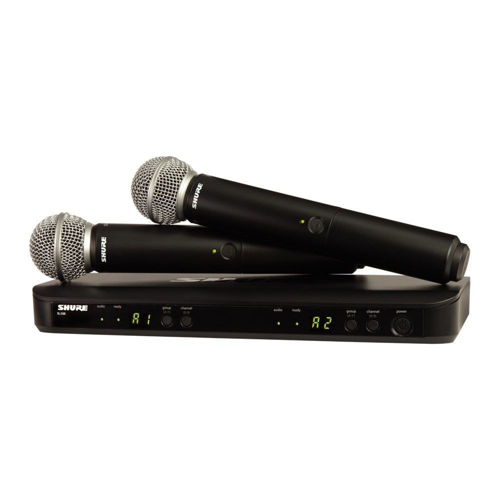 Shure BLX288 SM58 Dual Wireless Mic System M17 Handheld