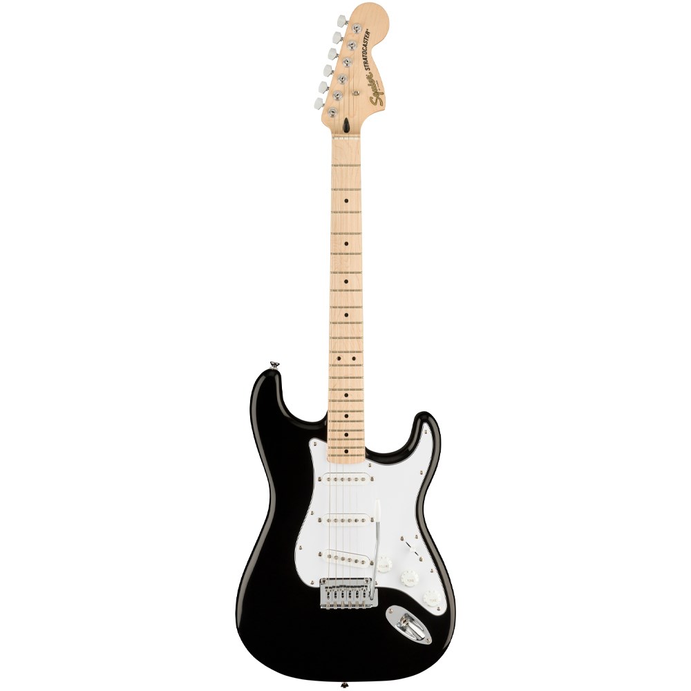 black guitar white pickguard