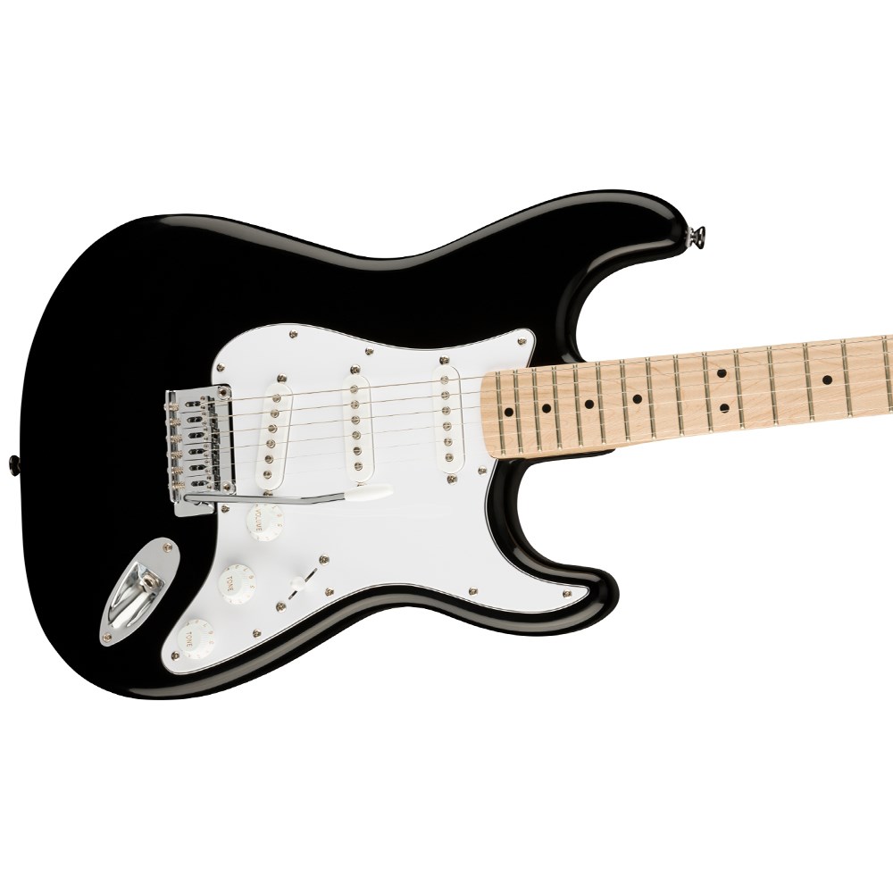 black guitar white pickguard