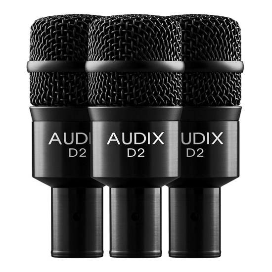 Audix D2TRIO 3 x D2 - 3 x DVICE Mounts - 3 x Mic Pouches