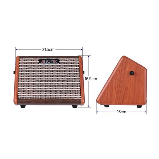 Aroma AG-15A 15w Acoustic Guitar Rechargeable Amplifier