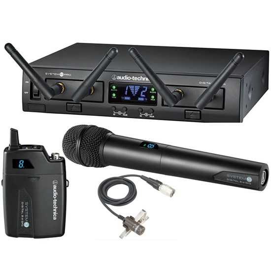 Audio Technica System 10 Pro Wireless Lavalier/Handheld Mic System w/ 1 x AT829CW Lavalier