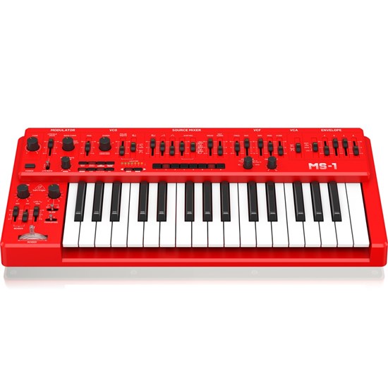 Behringer MS-1 MKII Analog Synthesiser Keyboard w/ Live Performance Kit (Red)