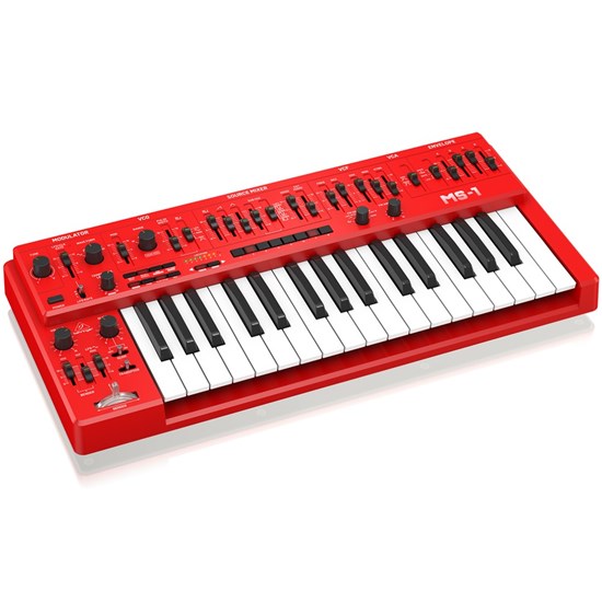 Behringer MS-1 MKII Analog Synthesiser Keyboard w/ Live Performance Kit (Red)