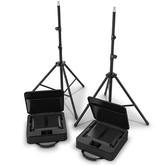 Chauvet DJ Cast Panel Pack (2 x Light Fixtures w/ barn doors, 2 x Stands and Bags)