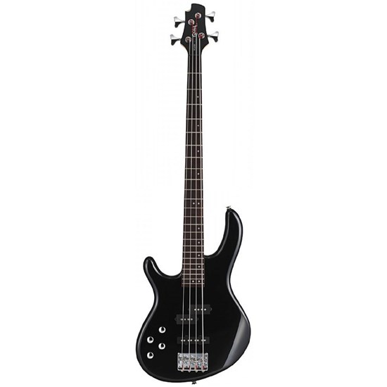 Cort Action Bass Plus Left-Hand 4-String Bass Guitar (Gloss Black)