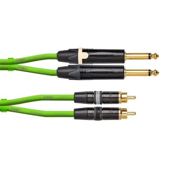 Cordial Ceon REAN 2x RCA Gold to 2x NEUTRIK Plug 1/4