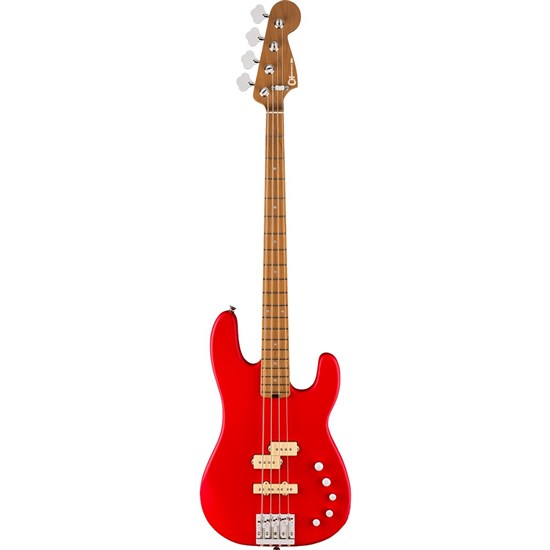 Charvel Pro-Mod San Dimas Bass PJ IV MAH Caramelized (Satin Ferrari Red)