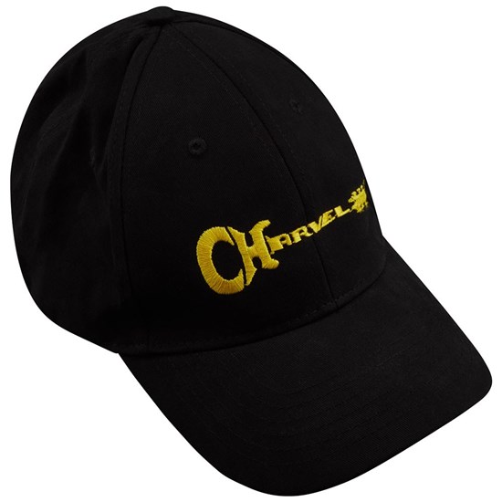 Charvel Guitar Logo Flexfit Hat (Black w/ Yellow Logo)