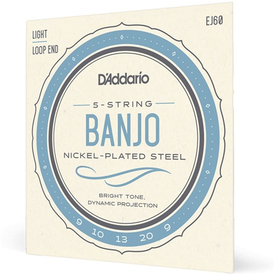 D'Addario EJ60 5-String Banjo Strings Nickel Light (9-20)