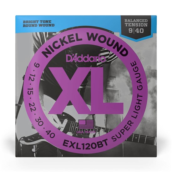 D'Addario EXL120 Nickel Wound Electric Strings - Balanced Tension Super Light (9-40)