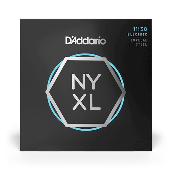 D'Addario NYXL1138PS Nickel Wound E9 Pedal Steel Guitar Strings Regular-Light (11-38)