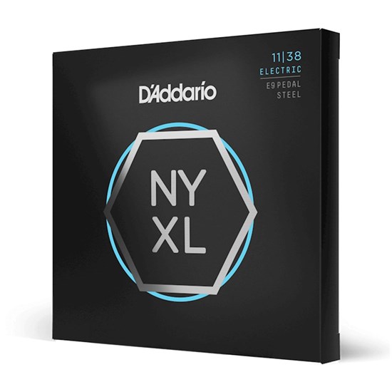 D'Addario NYXL1138PS Nickel Wound E9 Pedal Steel Guitar Strings Regular-Light (11-38)