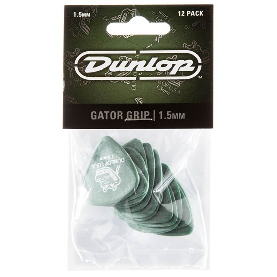 Dunlop Gator Grip Guitar Pick 12-Pack - Green (1.5mm)