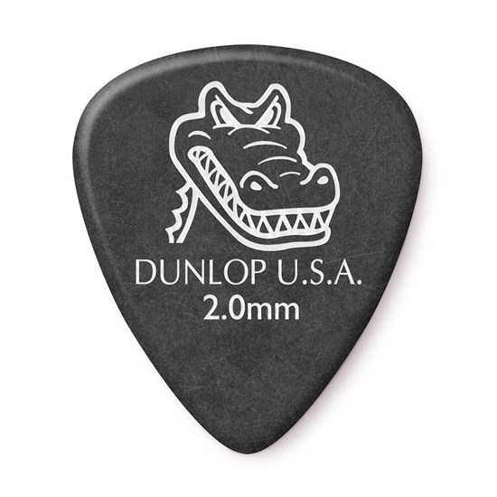 Dunlop Gator Grip Guitar Pick 12-Pack - Black (2.00mm)