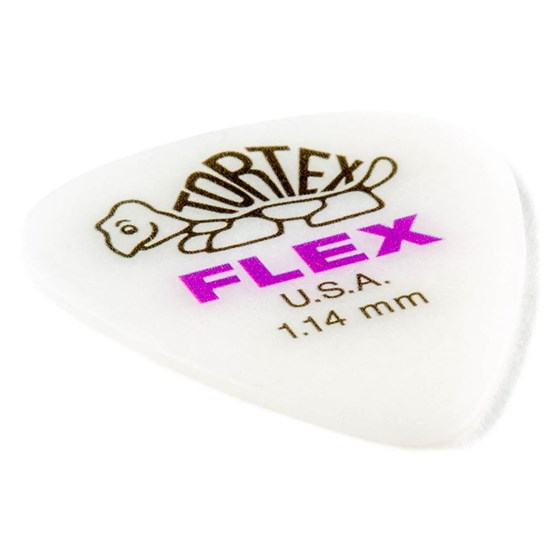 Dunlop Tortex Flex Guitar Pick 12-Pack - White (1.14mm)