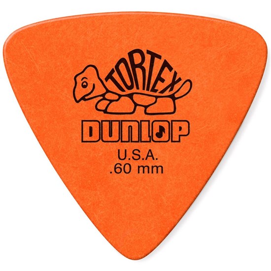 Dunlop Tortex Triangle Guitar Pick 6-Pack - Orange (.60mm)