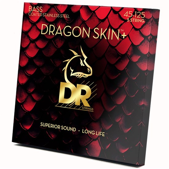 DR Dragon Skin + 5 String Stainless Steel Bass Guitar Strings (45-125)