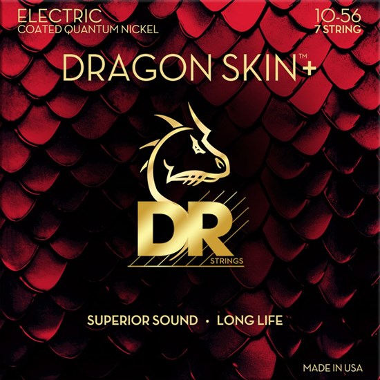 DR Dragon Skin + 7 String Electric Guitar Strings (10-56)