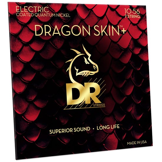 DR Dragon Skin + 7 String Electric Guitar Strings (10-56)