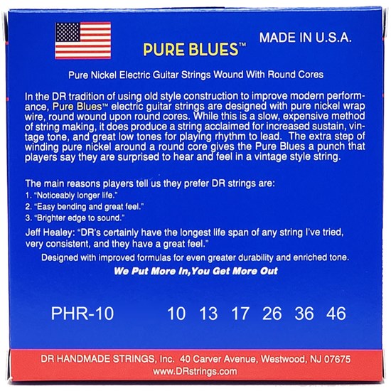 DR Pure Blues Nickel Electric Guitar Strings (10-46)