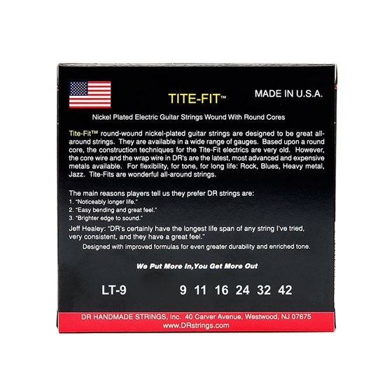 DR Tite-Fit Nickel Plated Electric Guitar Strings (9-42)