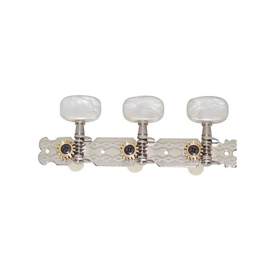 Dr. Parts 601 Classical Machine Heads (Nickel Plated w/ Pearloid Buttons)