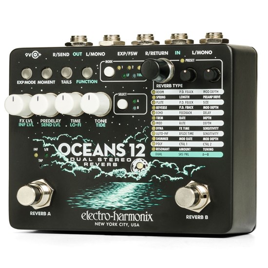 Electro-Harmonix Oceans 12 Dual Stereo Reverb Pedal