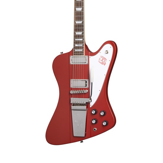 Epiphone 'Inspired By Gibson Custom' 63 Firebird V Maestro (Ember Red) inc Case