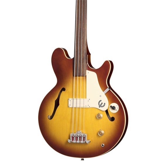 Epiphone Jack Casady Fretless Bass inc Gig Bag (Aged Royal Tan)