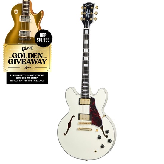 Epiphone 'Inspired By Gibson Custom' 1959 ES-355 (Classic White) inc Hard Case