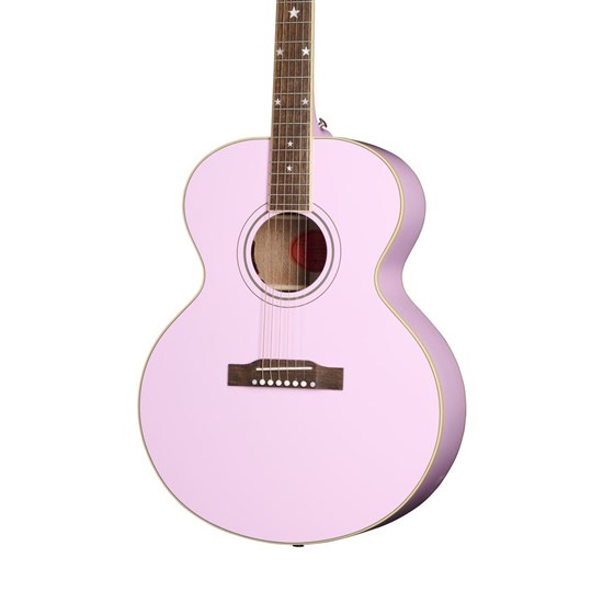 Epiphone 'Inspired By Gibson Custom' J-180 LS w/ Pickup (Pink) inc Hard Case