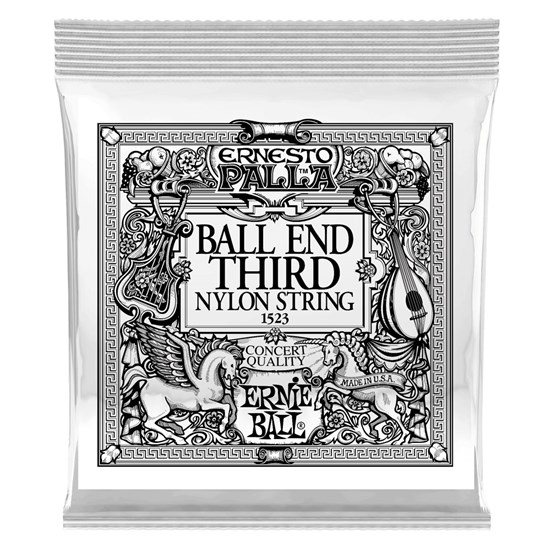 Ernie Ball Ernesto Palla Black Nylon Ball End Classical Guitar Strings (.040) Single