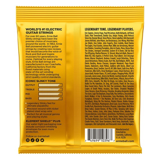 Ernie Ball Skinny Top Beefy Bottom Slinky Nickel Wound Electric Strings - (10-54)