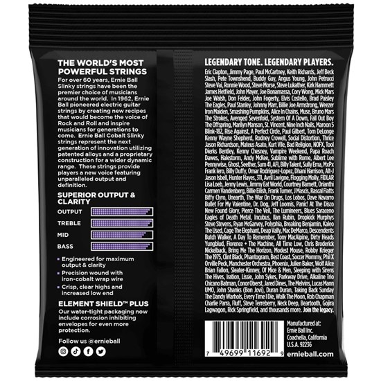 Ernie Ball Cobalt Ultra Slinky Electric Guitar Strings - (10-48)