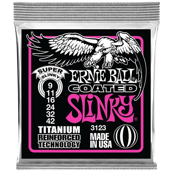 Ernie Ball Extra Slinky Coated Titanium RPS Electric Guitar Strings (9-42)