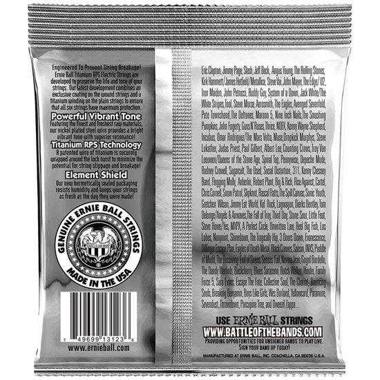 Ernie Ball Extra Slinky Coated Titanium RPS Electric Guitar Strings (9-42)