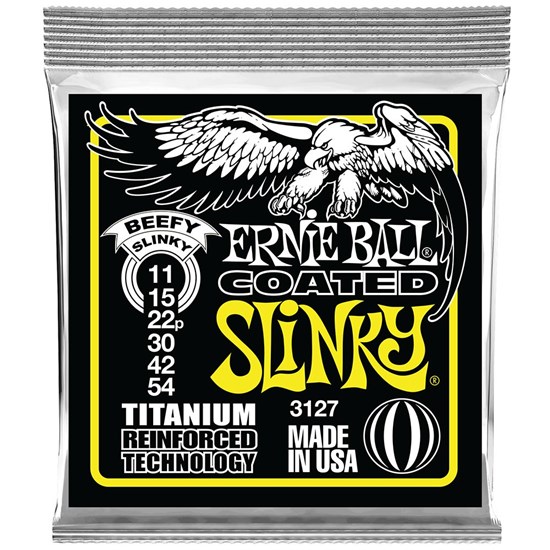 Ernie Ball Extra Slinky Coated Titanium RPS Electric Guitar Strings (11-54)