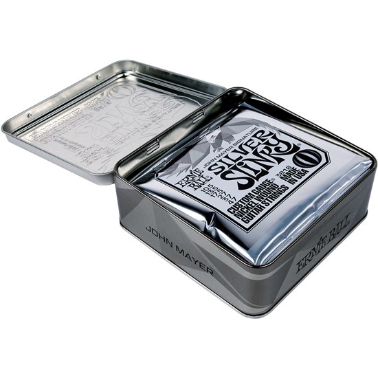 Ernie Ball John Mayer Silver Slinky Wound Electric Guitar Strings - (10.5-47) 3-Pack Tin