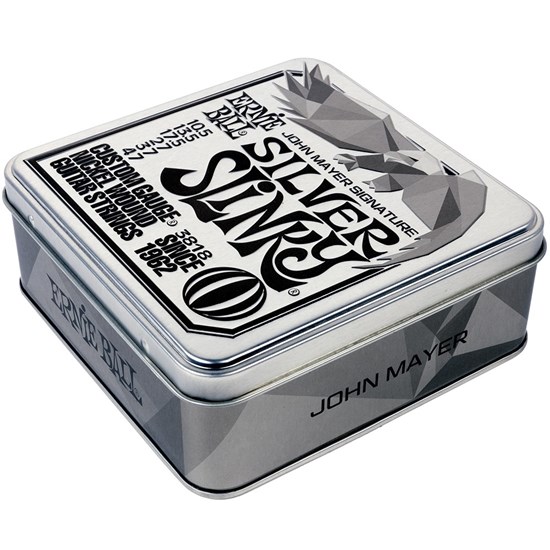 Ernie Ball John Mayer Silver Slinky Wound Electric Guitar Strings - (10.5-47) 3-Pack Tin