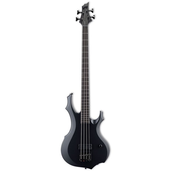 ESP LTD F-4 Black Metal 4-String Bass Guitar (Black Satin)