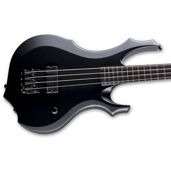 ESP LTD F-4 Black Metal 4-String Bass Guitar (Black Satin)