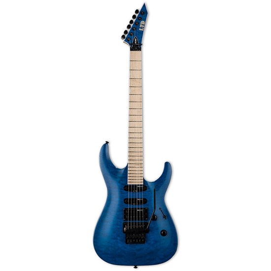 ESP LTD MH Series MH-203QM Quilted Maple Electric Guitar (See Thru Blue ...