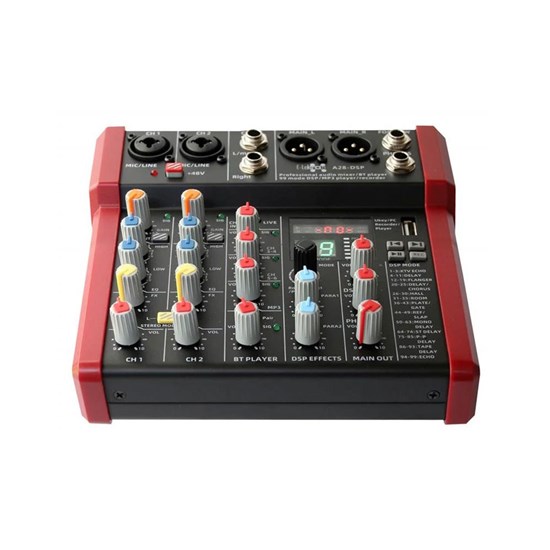 E-lektron A28 6-Channel Mixer w/ DSP FX Bluetooth & USB-A Audio Interface